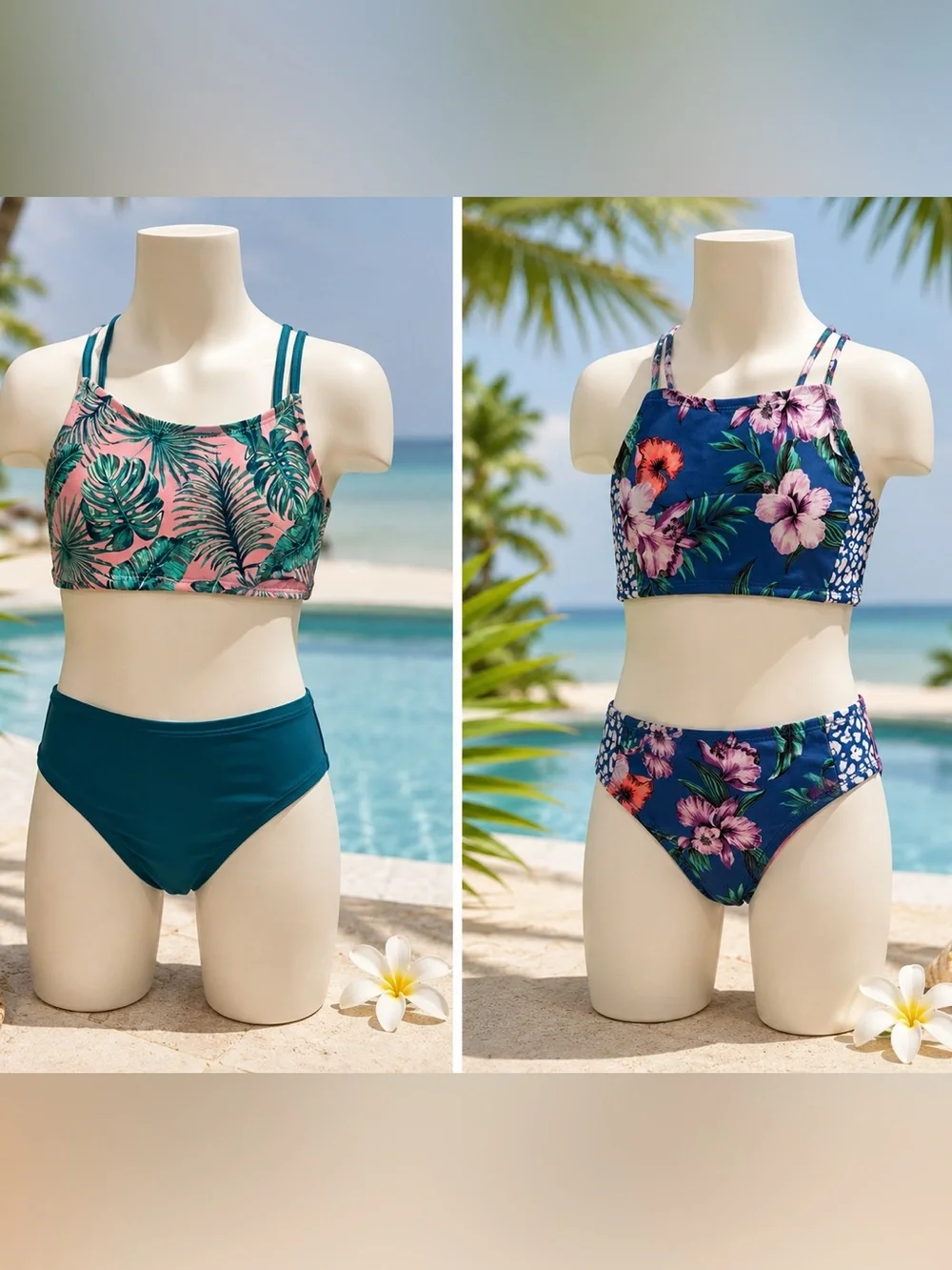 Art Class Girls Swimsuit Bundle – Size M (7/8 & 8) – 2 Two-Piece Swimsuits
